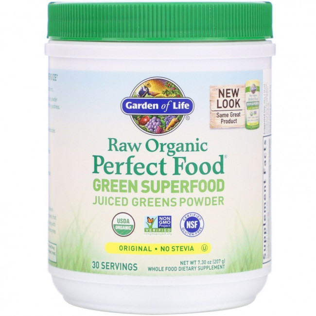 Garden of Life, Raw Organic Perfect Food, растительный суперпродукт, оригинальный вкус, 209 г (7,4 унции)